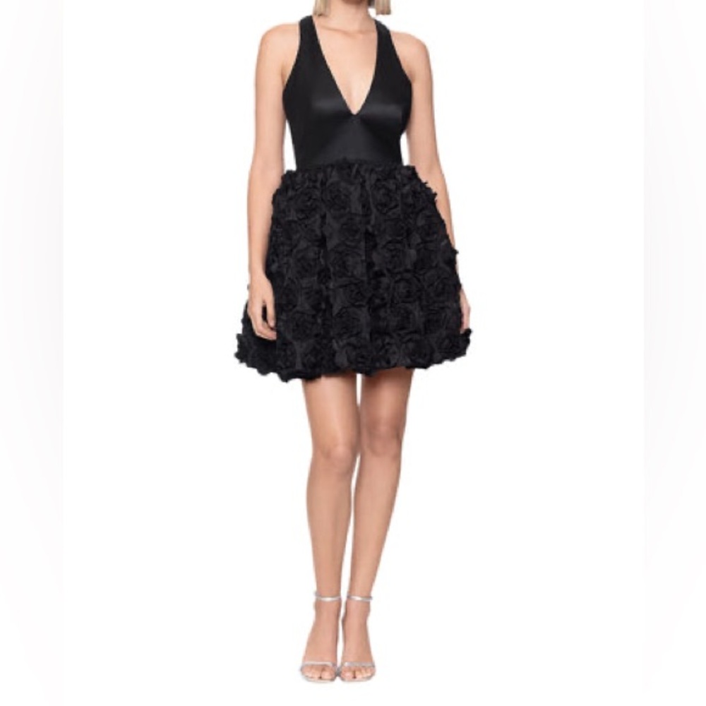 NWT Aqua Black Rose Embellished Mini Dress
Size 10